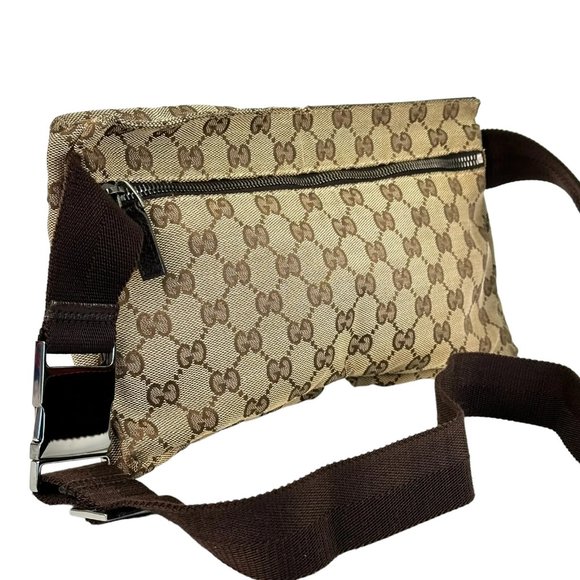 COPY - Gucci GG Canvas Web Print Double Pocket BELTBAG - Picture 13 of 17